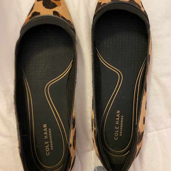 Cole Haan calf leopard flats wore 4 times. - Picture 3 of 4